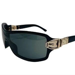Authentic Gucci GG2590S Black & Gold Buckles Sunglasses